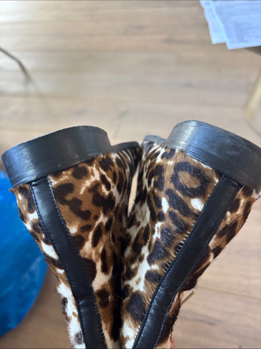 J. Crew Leopard Print Ankle Booties in Brown and Black - Picture 7 of 8